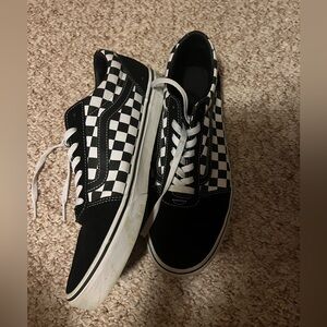 Black Checkered Vans